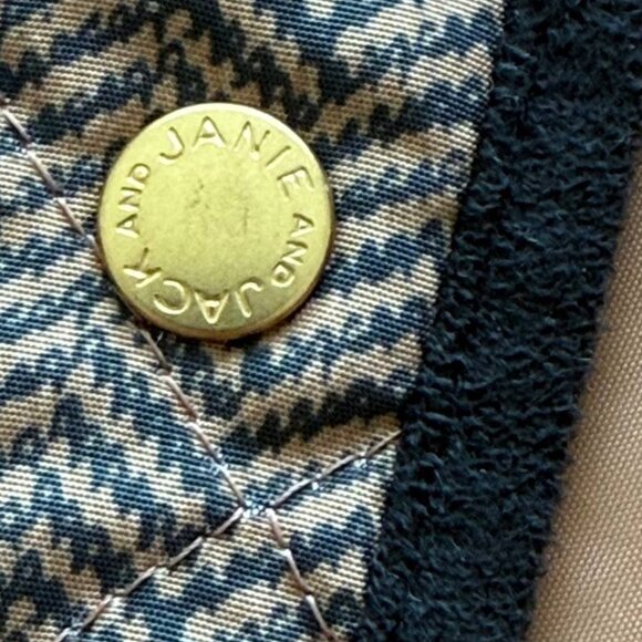 Janie and Jack Girls Quilted Tweed Vest 5-6 | Brown Herringbone Peplum Gilet - Picture 4 of 9